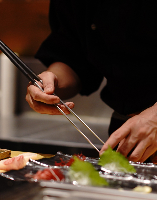 Fine dining service detail
